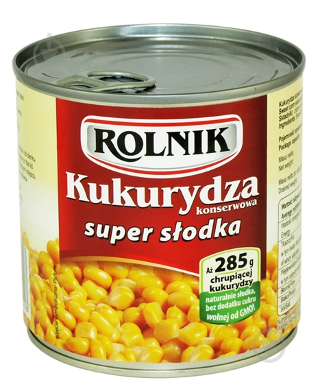 Кукурудза консервована ТМ Rolnik 425 мл - фото 1 Кукурудза консервована ТМ Rolnik 425 мл - фото 1