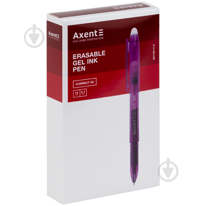 Ручка гелева Axent пиши-стирай Correct 3Х фіолетова AG1122-11-A - фото 4