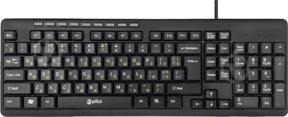 Клавиатура Piko KB-108 (1283126467103) black - фото 1