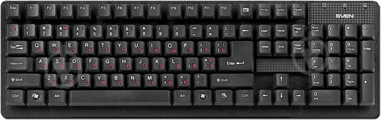 Клавіатура Sven Standard 301 (600205) black - фото 1 Клавіатура Sven Standard 301 (600205) black - фото 1