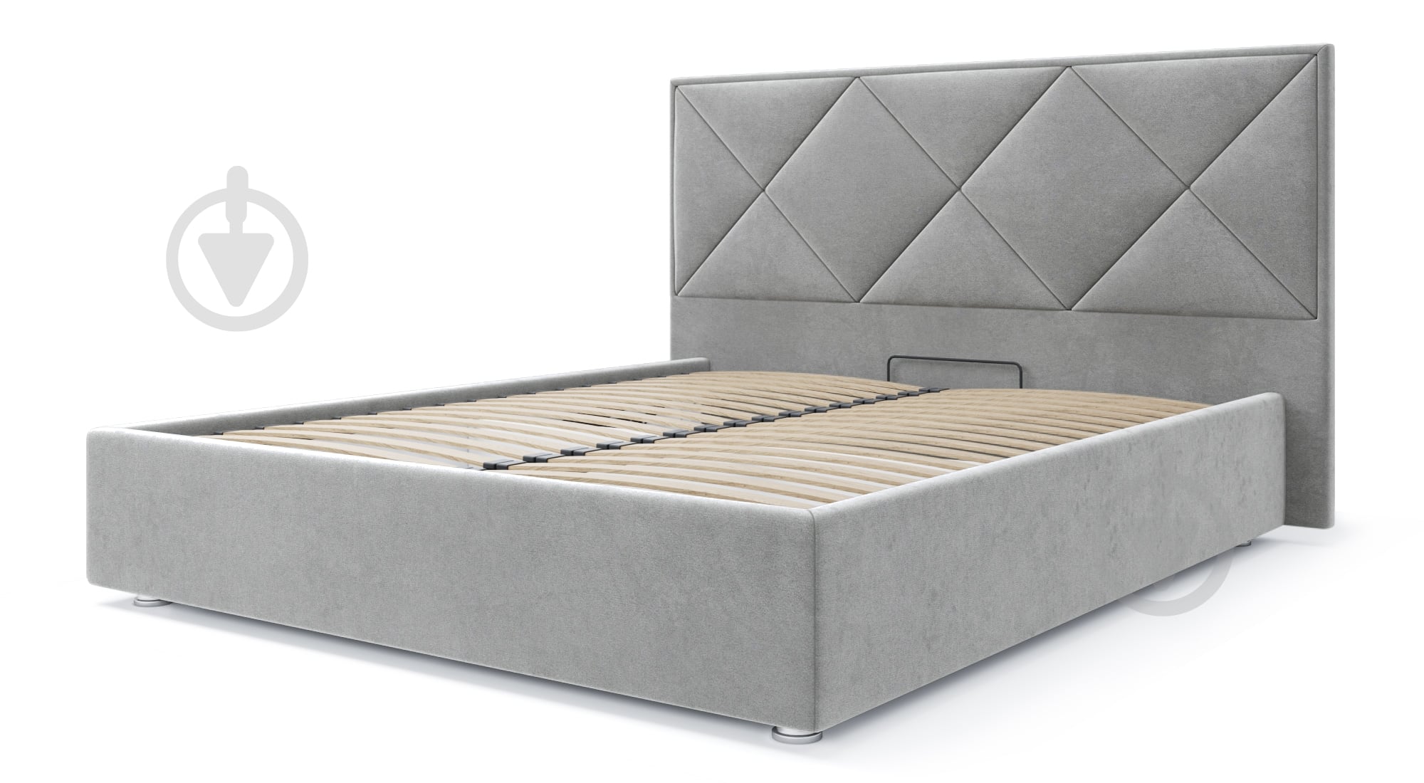 Кровать SOFYNO Кристалл 180x200 см серый - фото 1