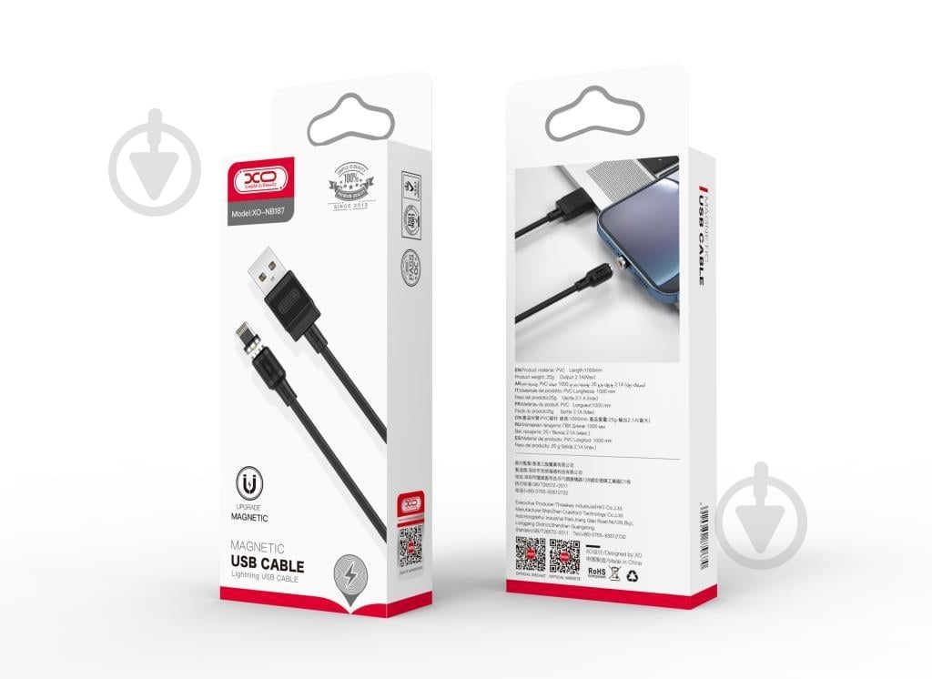 Кабель Xo USB A - USB C NB187 2.1A 1 м white - фото 3 Кабель Xo USB A - USB C NB187 2.1A 1 м white - фото 3