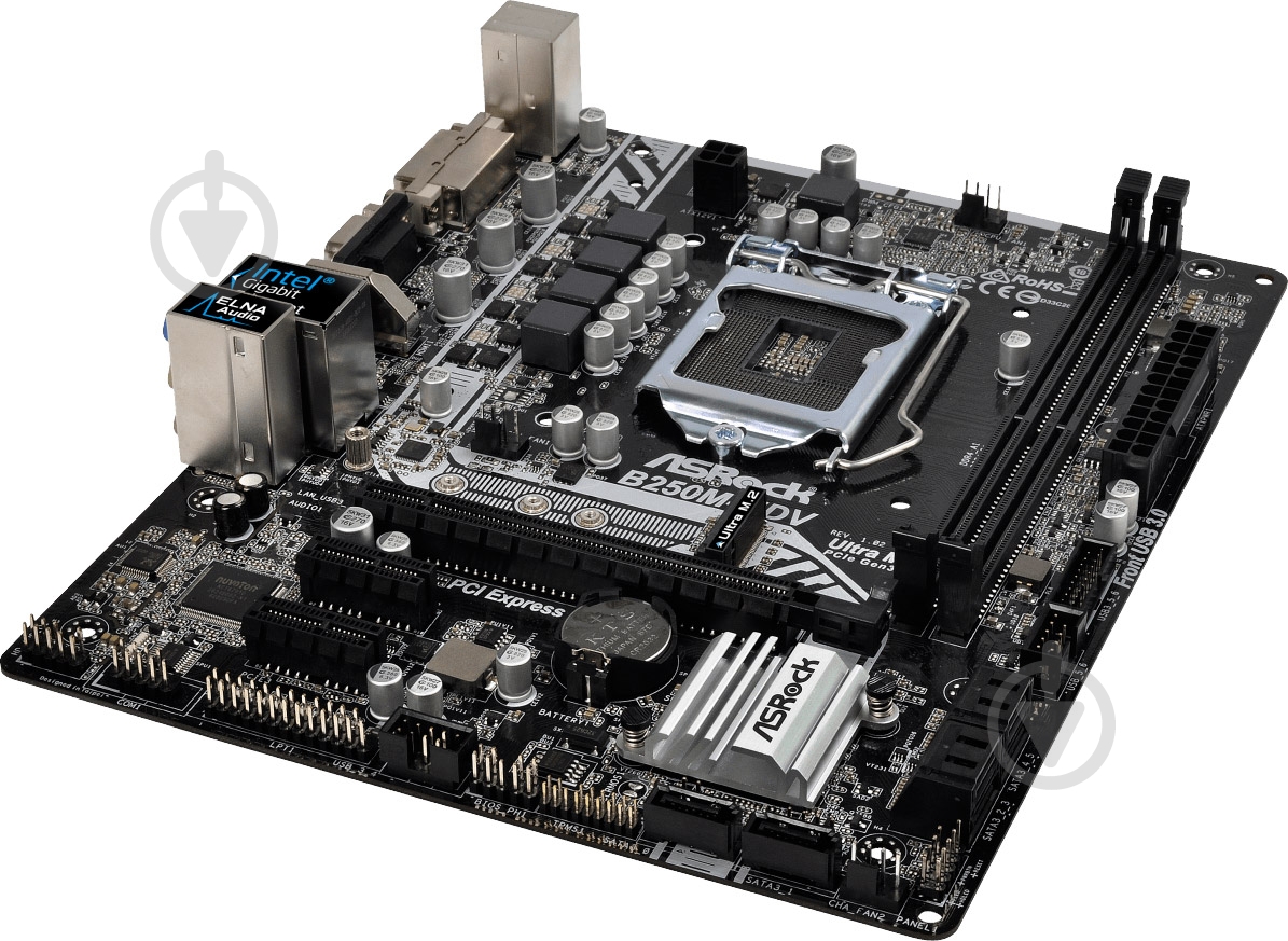 Материнская плата ASRock B250M-HDV (Socket 1151, Intel B250, mirco ATX) - фото 3 Материнская плата ASRock B250M-HDV (Socket 1151, Intel B250, mirco ATX) - фото 3