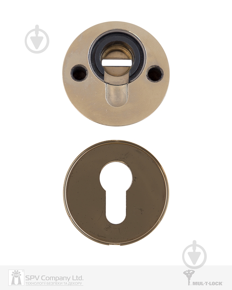 Броненакладка Mul-T-Lock SL3 D55 полірована латунь - фото 5 Броненакладка Mul-T-Lock SL3 D55 полірована латунь - фото 5