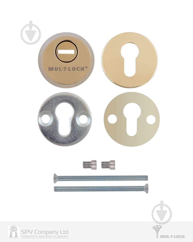 Броненакладка Mul-T-Lock SL3 D55 полірована латунь - фото 4 Броненакладка Mul-T-Lock SL3 D55 полірована латунь - фото 4