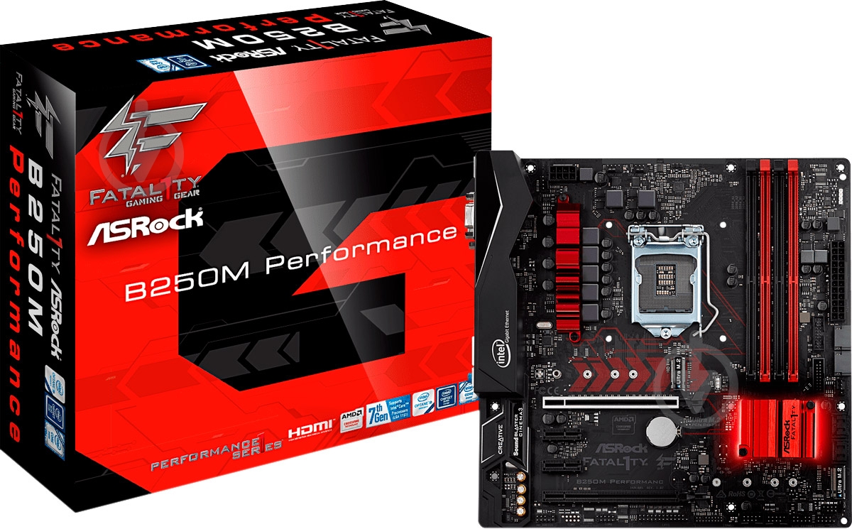 Материнская плата ASRock B250M_PERFORMANCE (Socket 1151, Intel B250, mirco ATX) - фото 5 Материнская плата ASRock B250M_PERFORMANCE (Socket 1151, Intel B250, mirco ATX) - фото 5