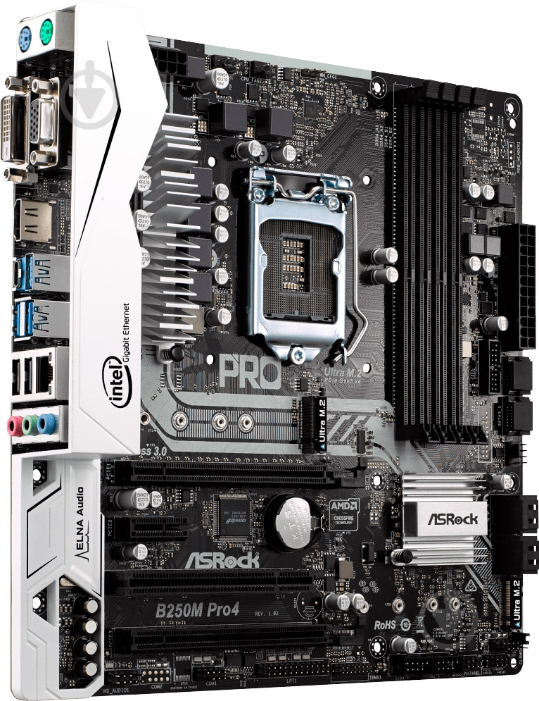 Материнская плата ASRock B250M_PRO4 (Socket 1151, Intel B250, mirco ATX) - фото 2 Материнская плата ASRock B250M_PRO4 (Socket 1151, Intel B250, mirco ATX) - фото 2