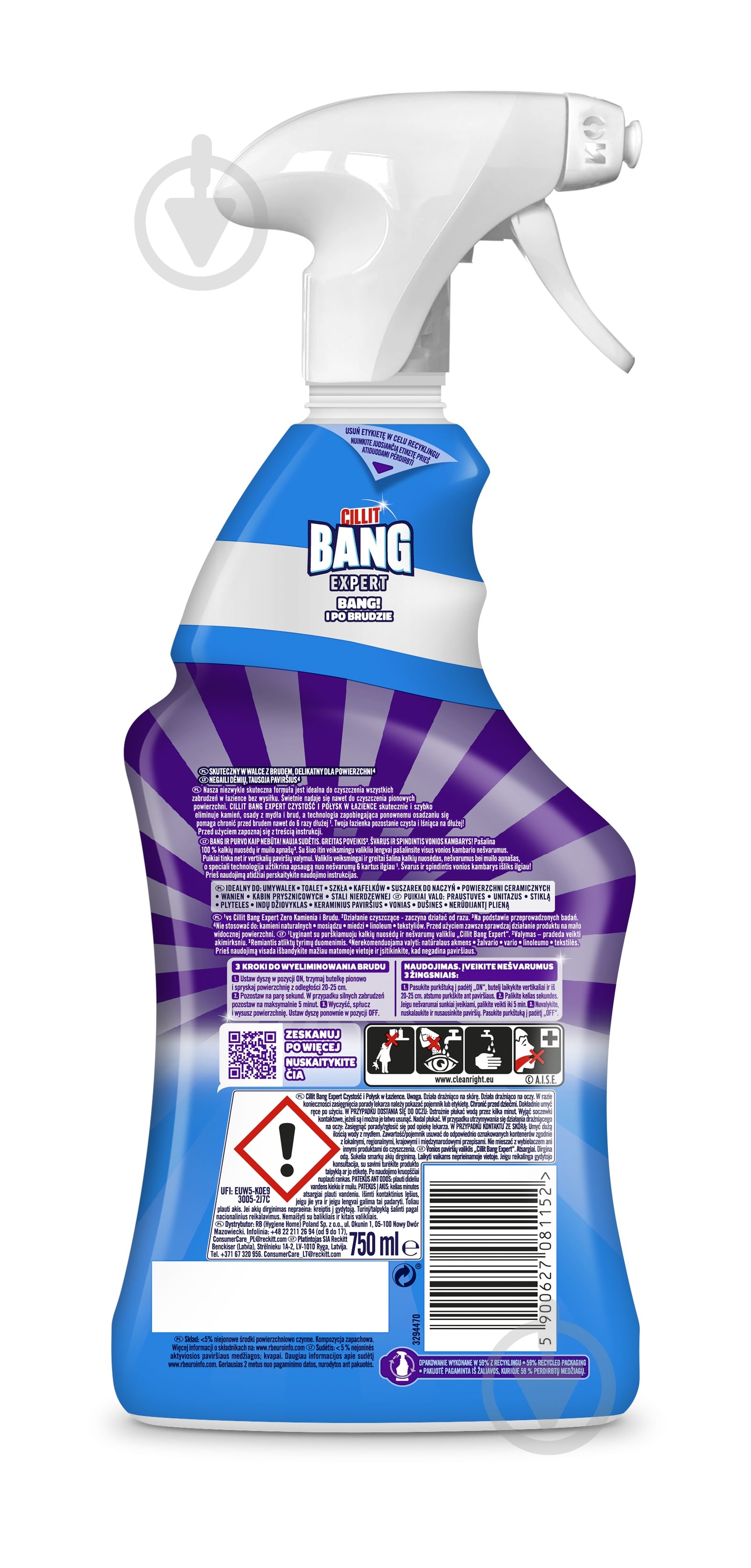 Спрей Cillit Bang для ванної кімнати Чистота та блиск 0,75 л - фото 2