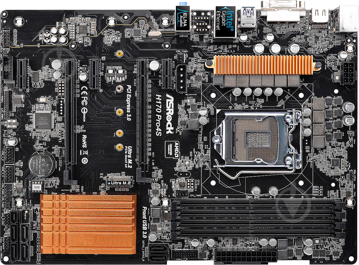 Материнская плата ASRock H170_PRO4S (Socket 1151, Intel H170, ATX) - фото 1 Материнская плата ASRock H170_PRO4S (Socket 1151, Intel H170, ATX) - фото 1