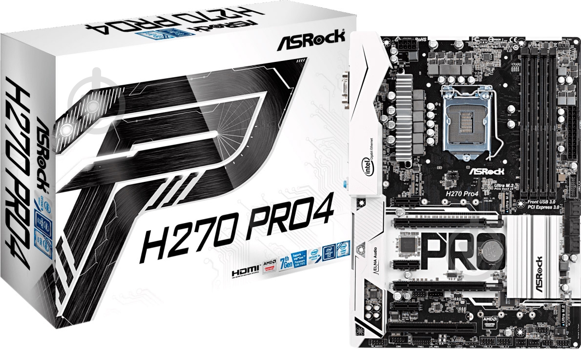 Материнская плата ASRock H270_PRO4 (Socket 1151, Intel H270, ATX) - фото 5 Материнская плата ASRock H270_PRO4 (Socket 1151, Intel H270, ATX) - фото 5