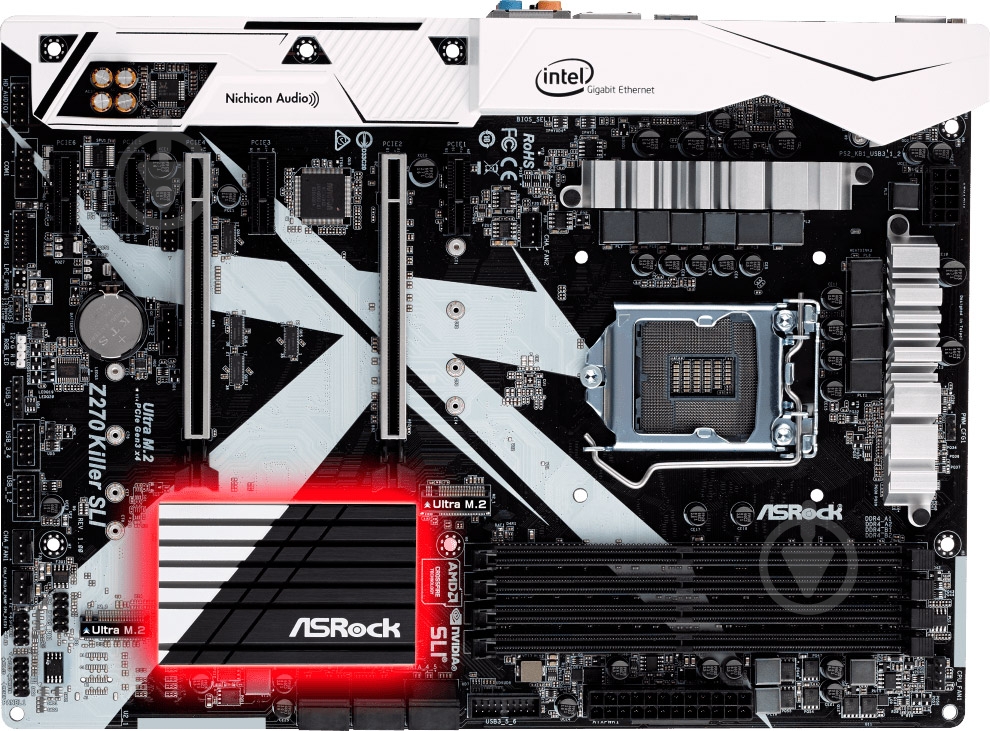 Материнская плата ASRock Z270_KILLER_SLI (Socket 1151, Intel Z270, ATX) - фото 1