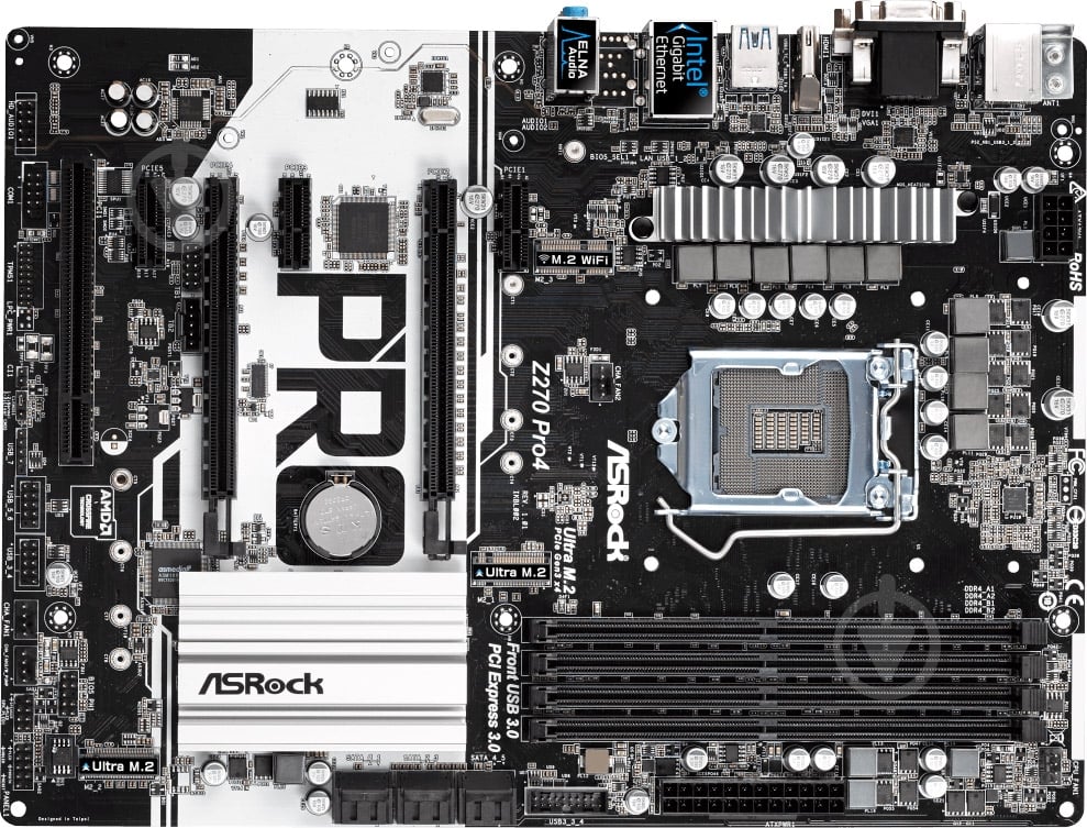 Материнская плата ASRock Z270_PRO4 (Socket 1151, Intel Z270, ATX) - фото 1