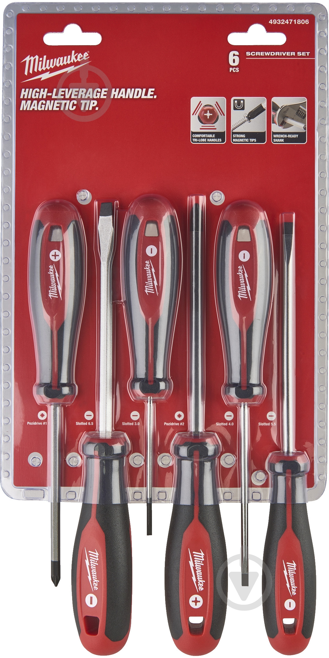 Набор отверток Milwaukee 4932471806 - фото 1 Набор отверток Milwaukee 4932471806 - фото 1