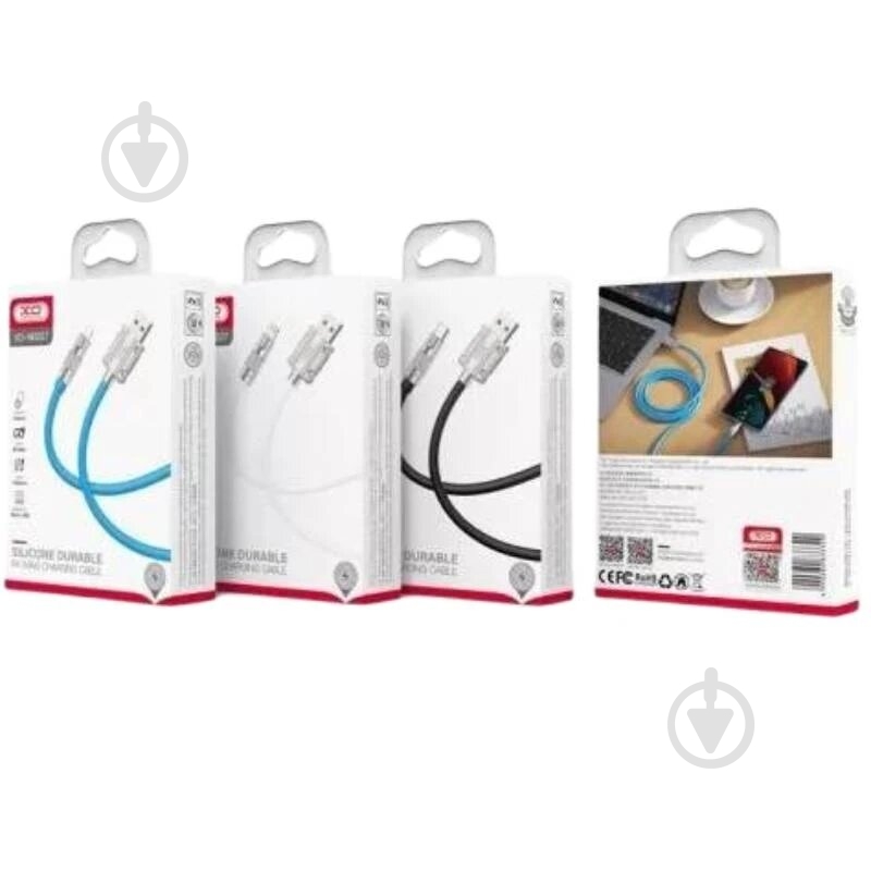 Кабель Xo USB A - L NB227 1,2 м Blue - фото 3