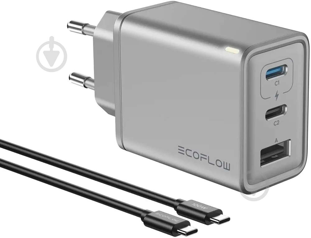 Зарядное устройство EcoFlow RAPID GaN Charger 65W (EFA-65W-GAN-CHARGER-EU) - фото 2