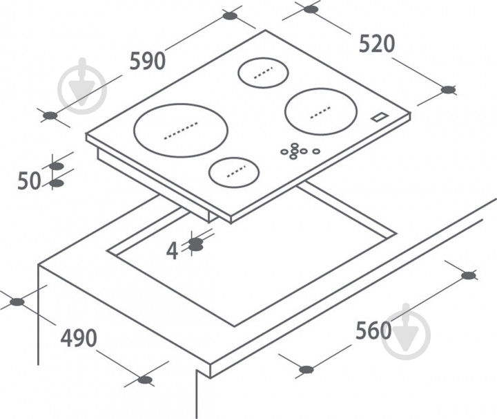 Варочная поверхность электрическая Candy CH64CCB - фото 3