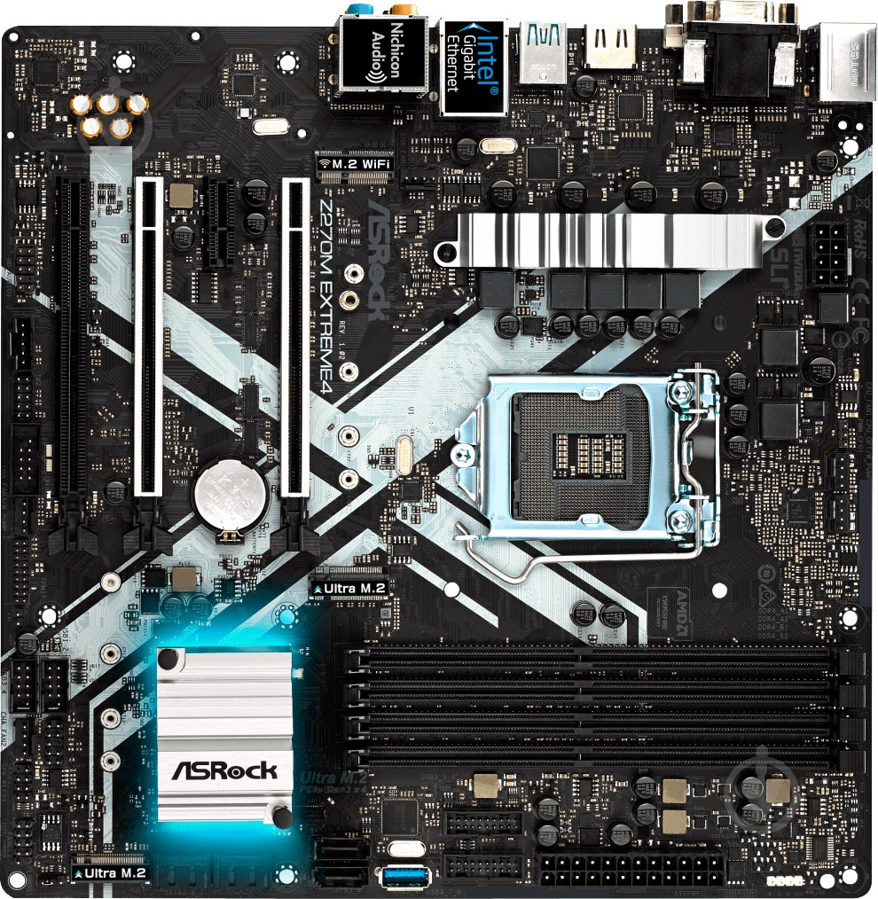 Материнская плата ASRock Z270M_EXTREME4 (Socket 1151, Intel Z270, mirco ATX) - фото 1