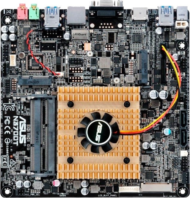 Материнская плата Asus N3700T/C/SI/Bulk (Integrated CPU, SoC, mini ITX) - фото 1 Материнская плата Asus N3700T/C/SI/Bulk (Integrated CPU, SoC, mini ITX) - фото 1