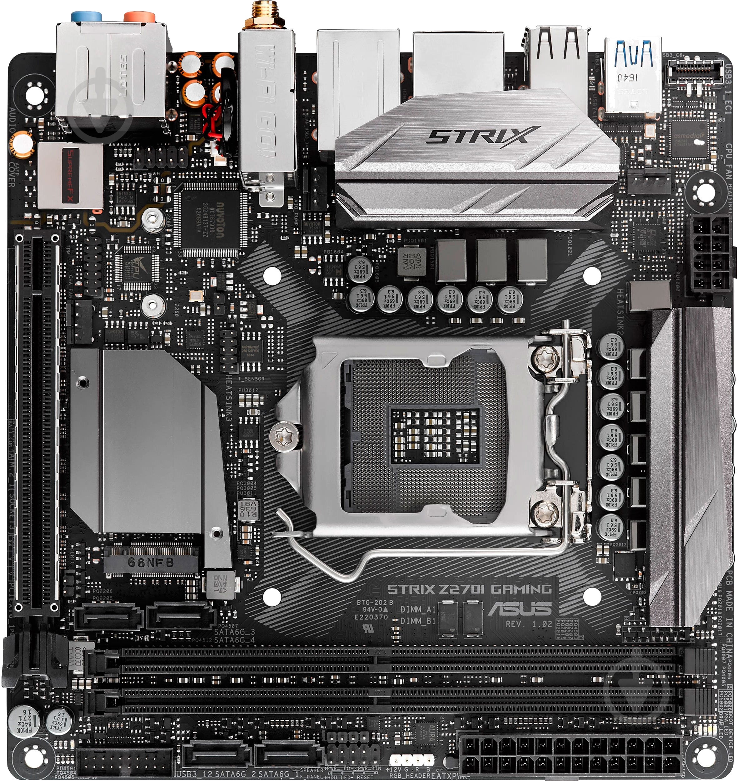 Материнская плата Asus STRIX_Z270I_GAMING (Socket 1151, Intel Z270, mini ITX) - фото 1