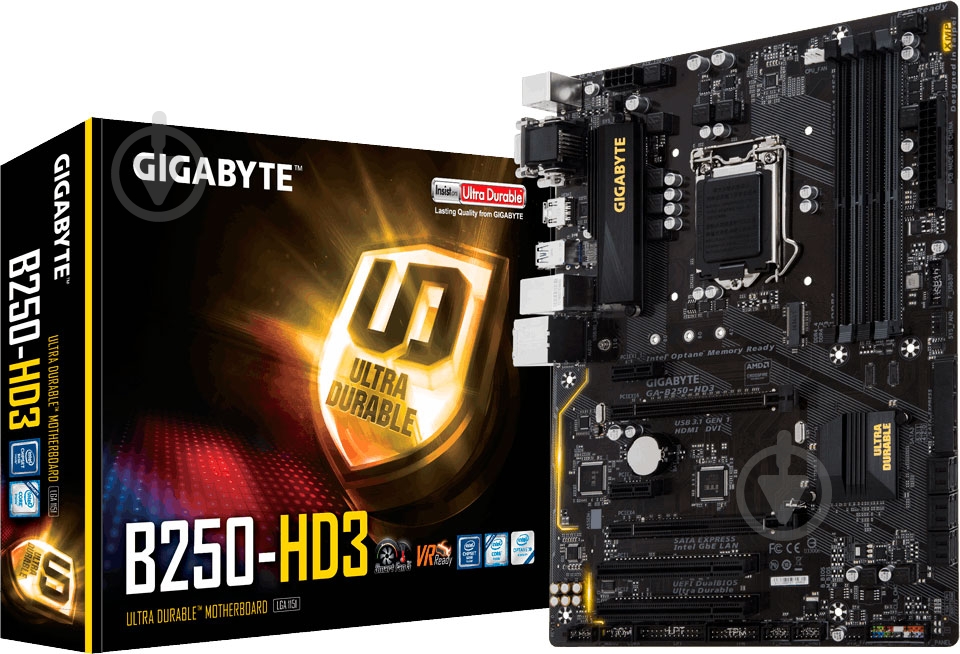 Материнская плата Gigabyte GA-B250-HD3 (Socket 1151, Intel B250, ATX) - фото 4 Материнская плата Gigabyte GA-B250-HD3 (Socket 1151, Intel B250, ATX) - фото 4