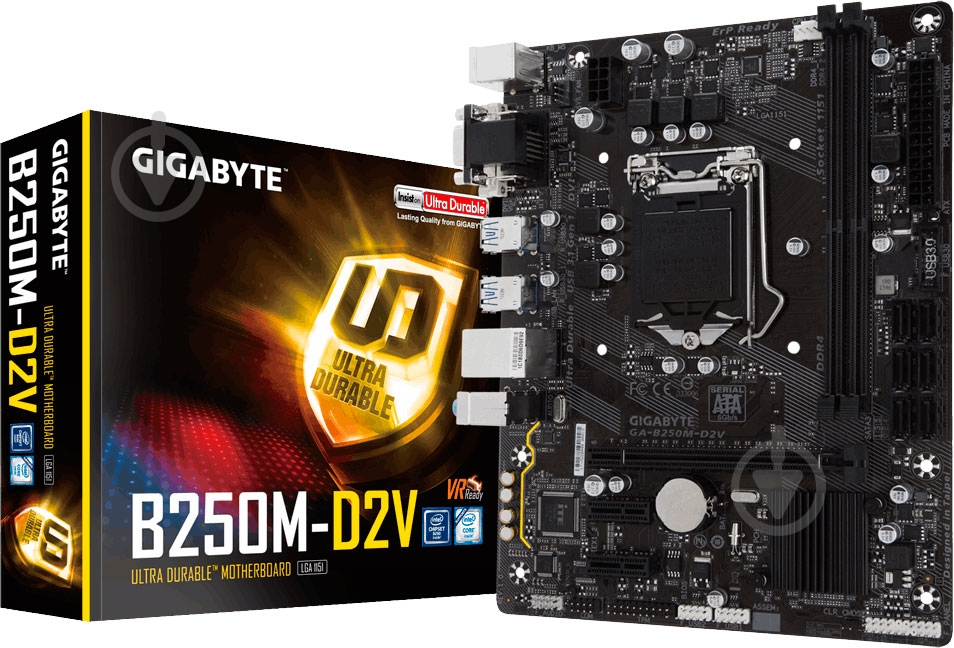 Материнская плата Gigabyte GA-B250M-D2V (Socket 1151, Intel B250, mirco ATX) - фото 4 Материнская плата Gigabyte GA-B250M-D2V (Socket 1151, Intel B250, mirco ATX) - фото 4