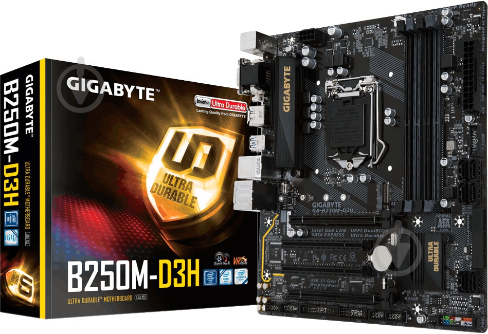 Материнская плата Gigabyte GA-B250M-D3H (Socket 1151, Intel B250, mirco ATX) - фото 4