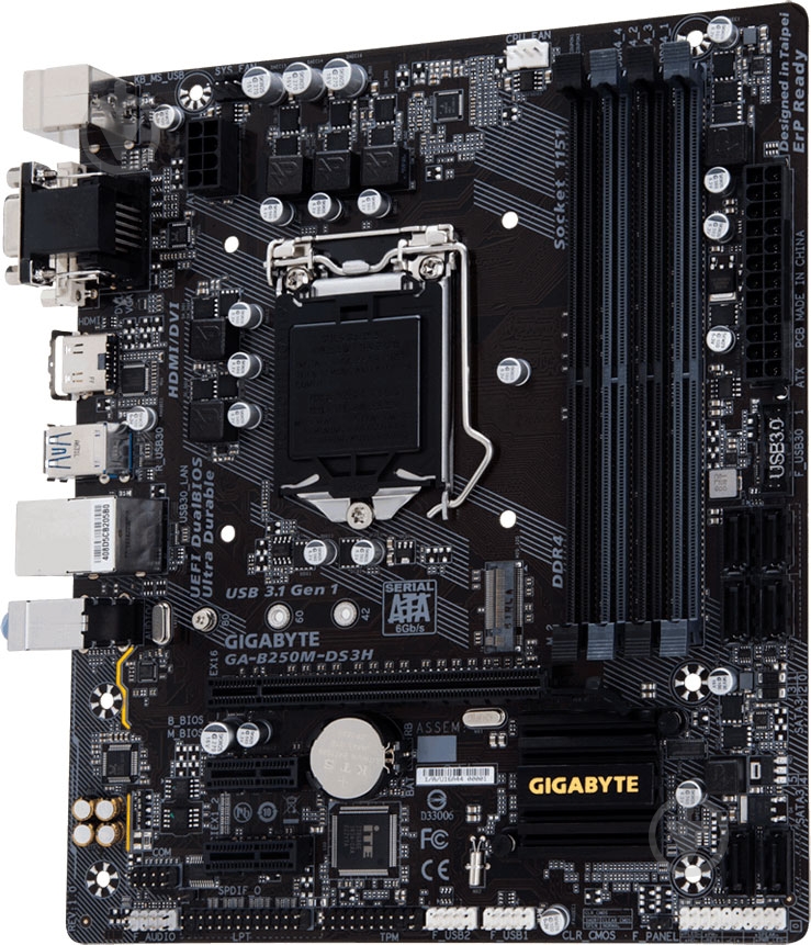 Материнская плата Gigabyte GA-B250M-DS3H (Socket 1151, Intel B250, mirco ATX) - фото 2