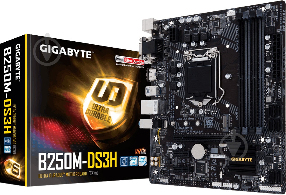Материнская плата Gigabyte GA-B250M-DS3H (Socket 1151, Intel B250, mirco ATX) - фото 4
