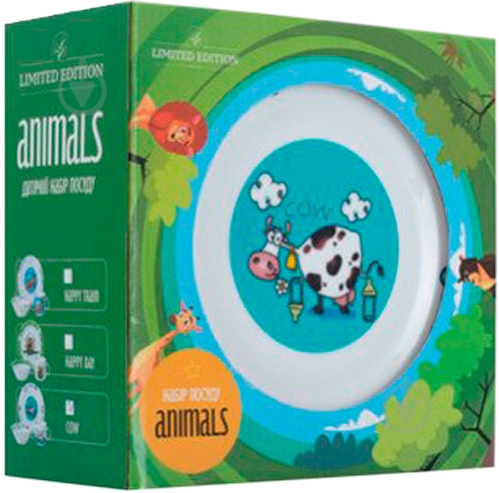 Набір дитячого посуду Cow 3 предмета D1215 Limited Edition - фото 2