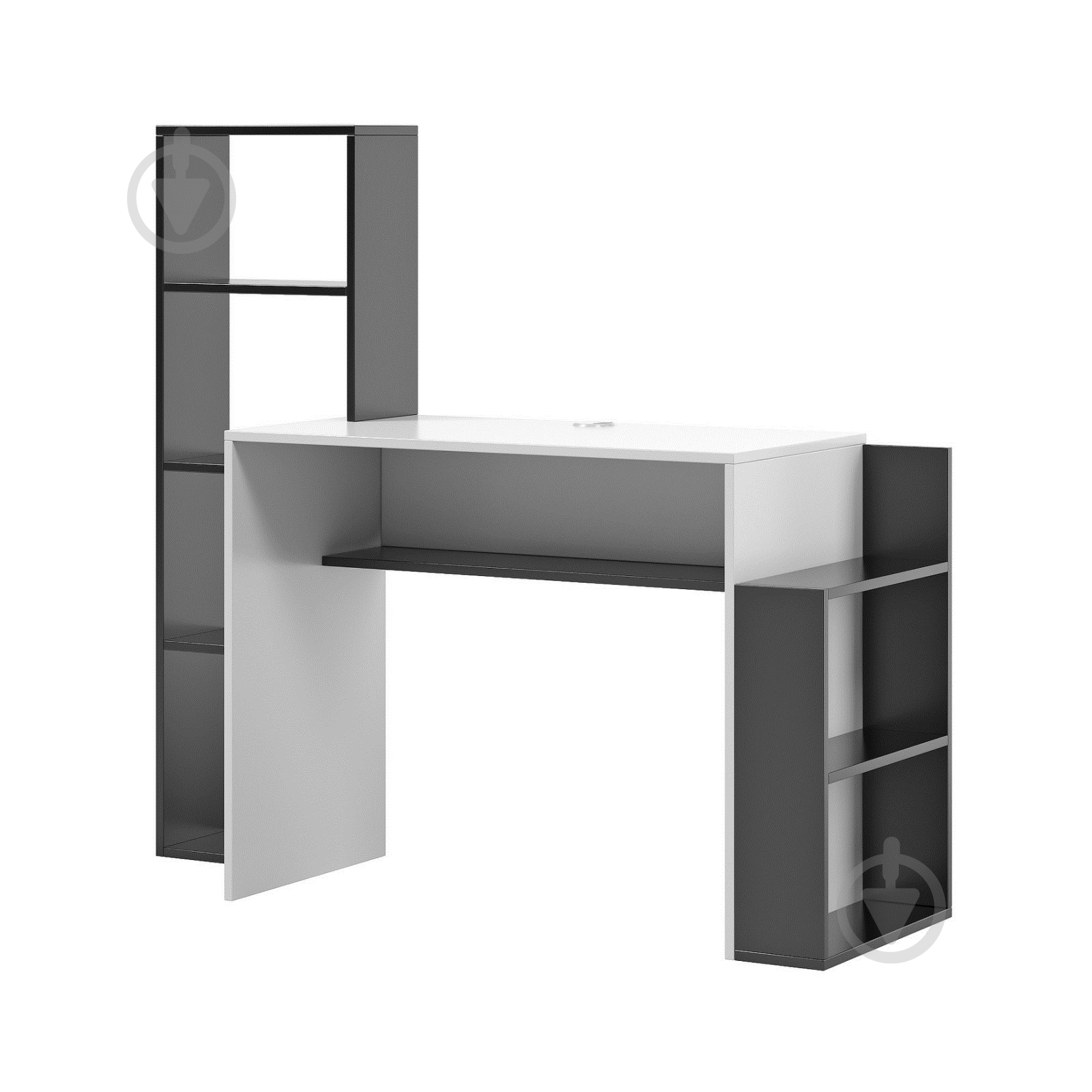 Стіл Вудус Густав правий білий\графит - фото 1