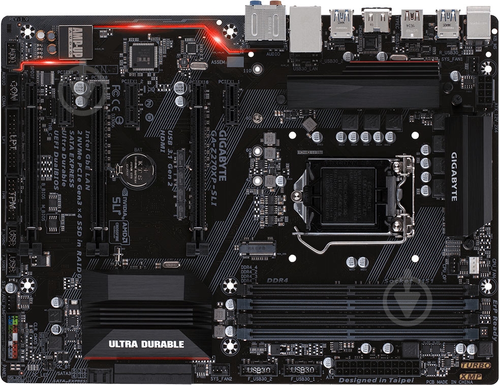 Материнская плата Gigabyte GA-Z270XP-SLI (Socket 1151, Intel Z270, ATX) - фото 1