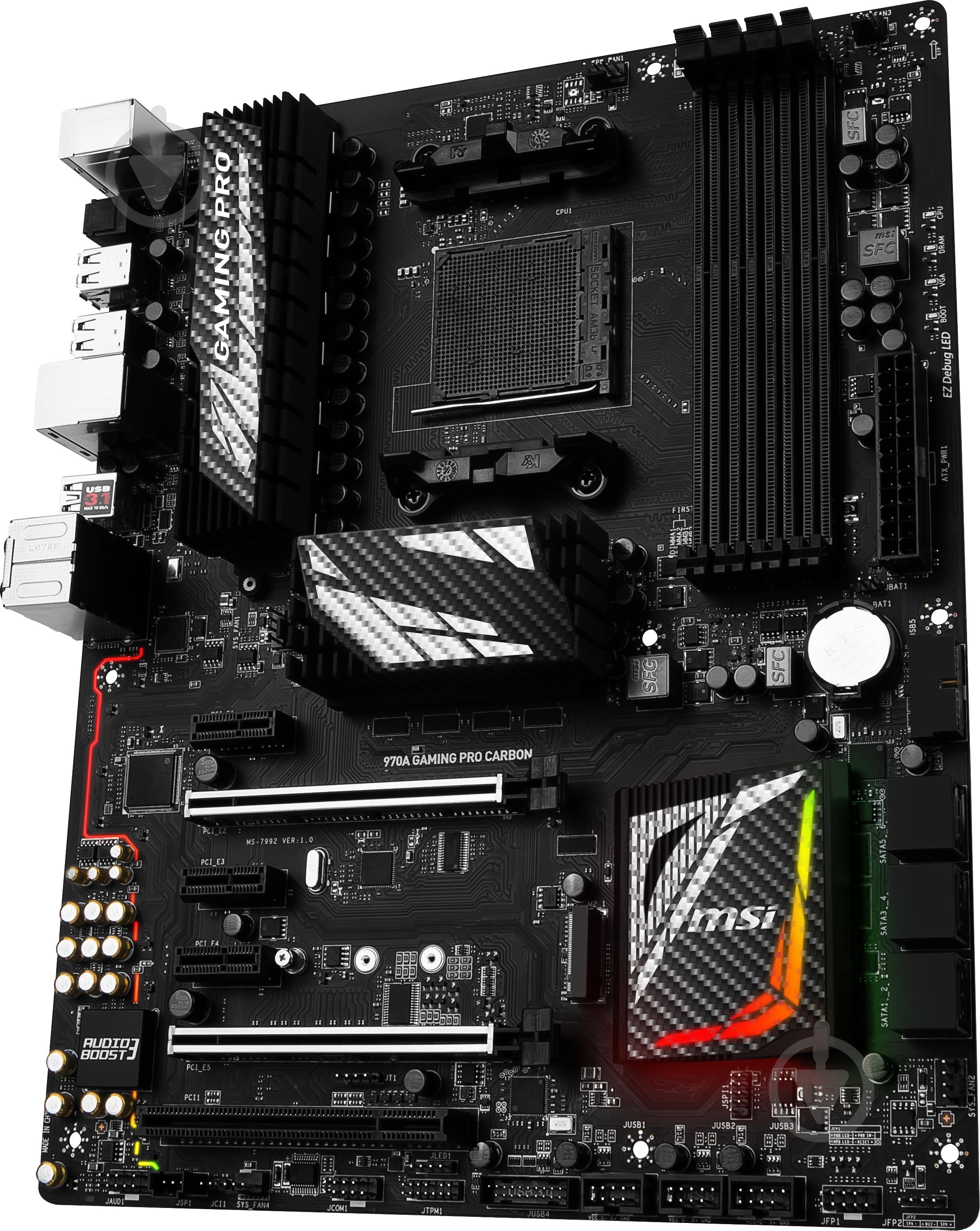 Материнская плата MSI 970A_GAMING_PRO_CARBON (Socket AM3+, AMD 970, ATX) - фото 2