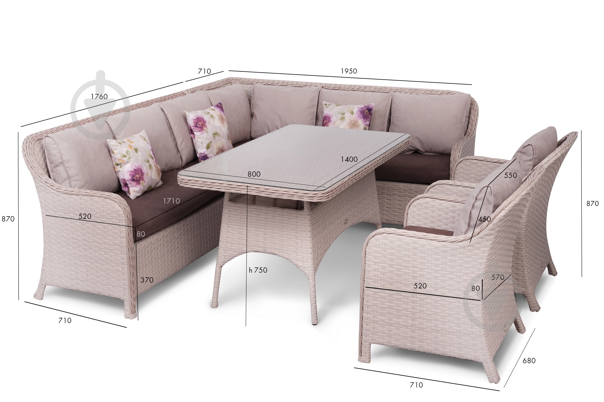 Комплект мебели Bella Vita Адель беж - фото 6