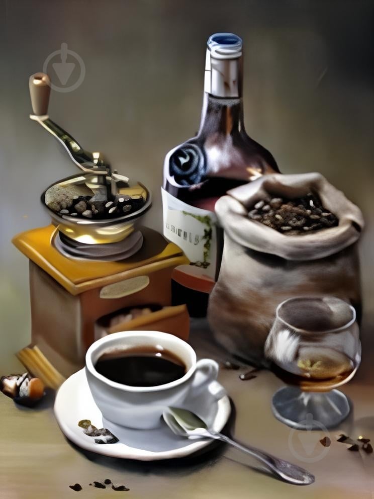 Набор со стразами на подрамнике Натюрморт с кофе 30x40 см (GLD60357) GoToArt - фото 1 Набор со стразами на подрамнике Натюрморт с кофе 30x40 см (GLD60357) GoToArt - фото 1