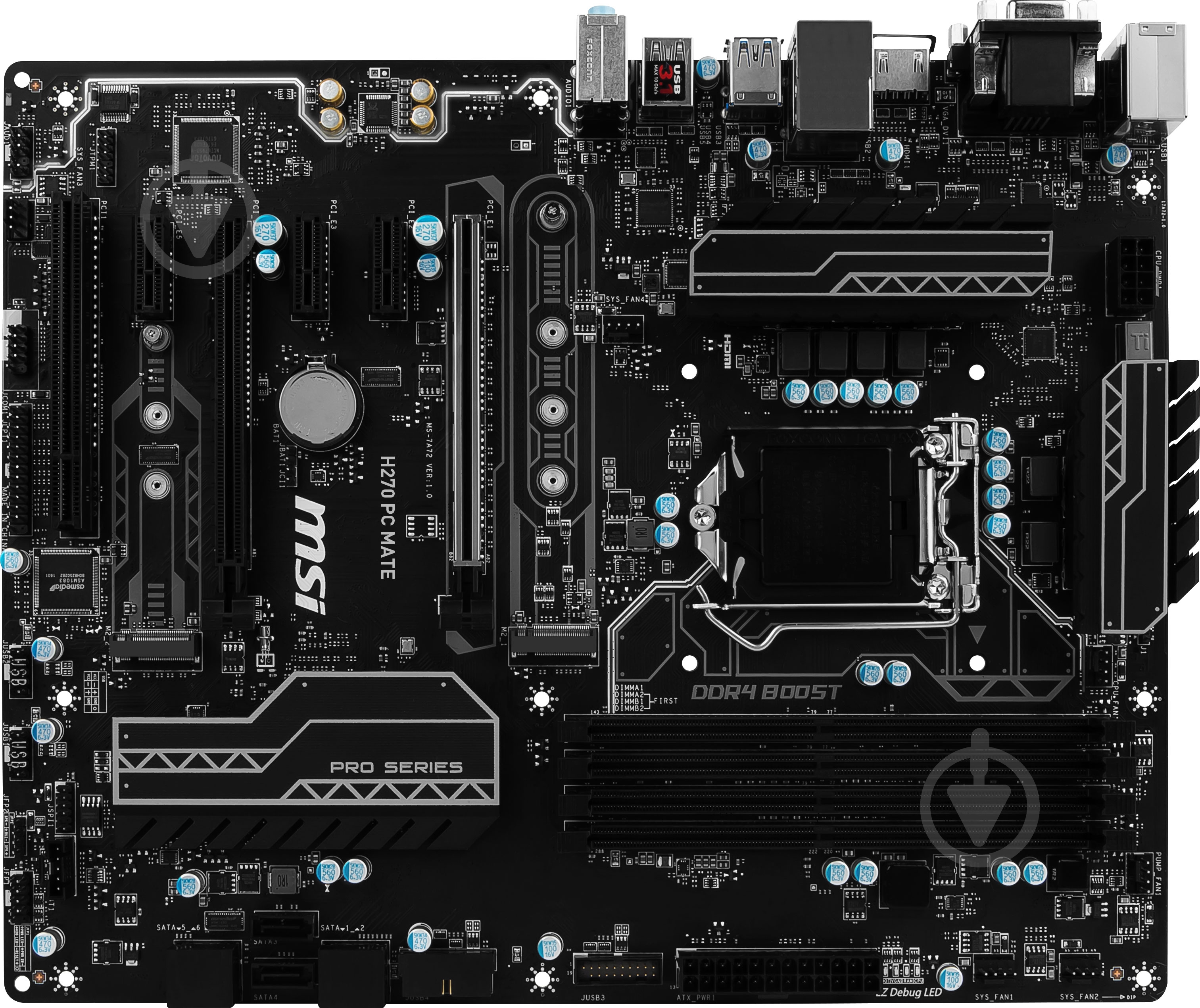 Материнская плата MSI H270_PC_MATE (Socket 1151, Intel H270, ATX) - фото 1