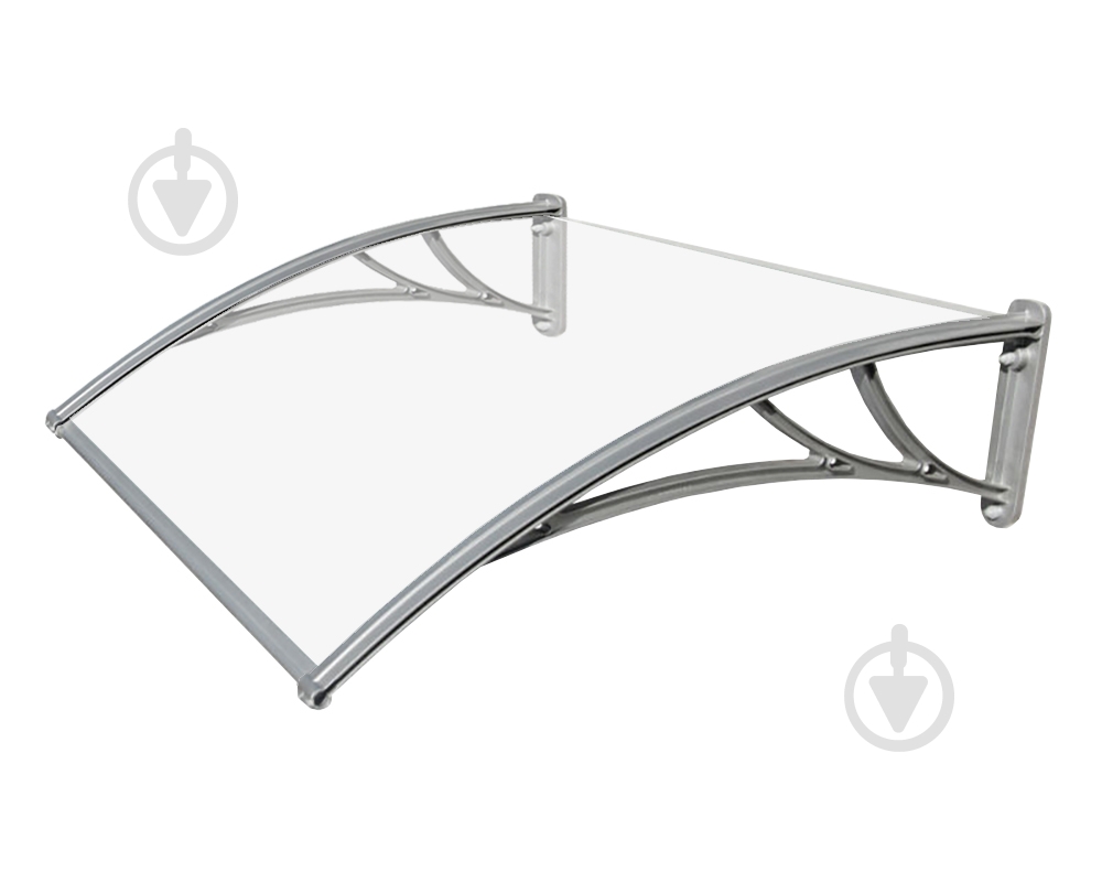 Дашок Oscar ® Tandem 1500х930х280 мм серебристый из монолитного поликарбоната 3 мм прозрачный - фото 1