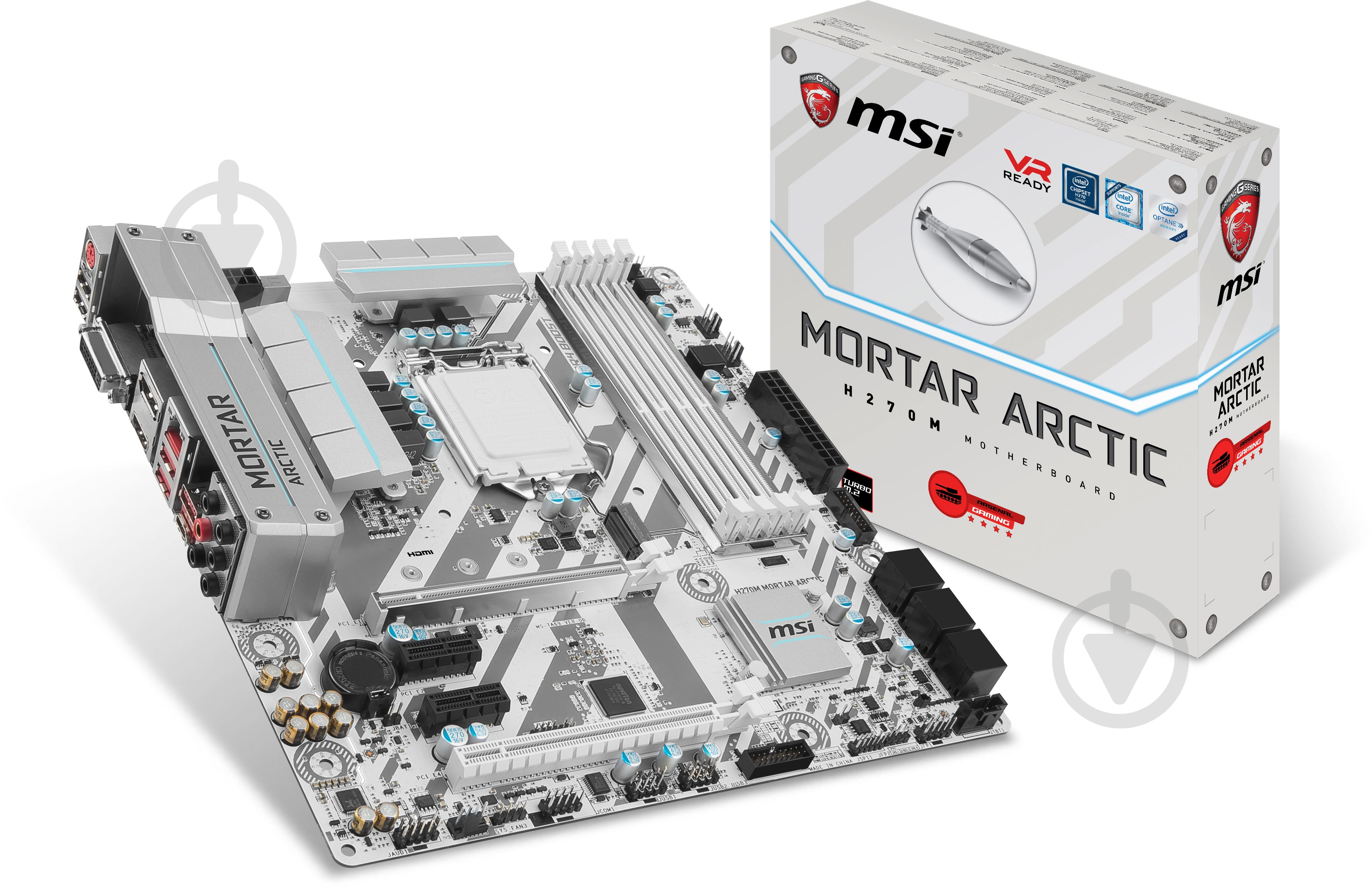 Материнская плата MSI H270M_MORTAR_ARCTIC (Socket 1151, Intel H270, mirco ATX) - фото 5 Материнская плата MSI H270M_MORTAR_ARCTIC (Socket 1151, Intel H270, mirco ATX) - фото 5