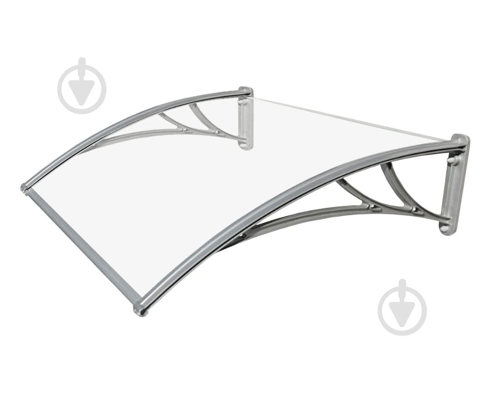 Дашок Oscar ® Tandem 1500х930х280 мм серебристый из монолитного поликарбоната 4 мм прозрачный - фото 1