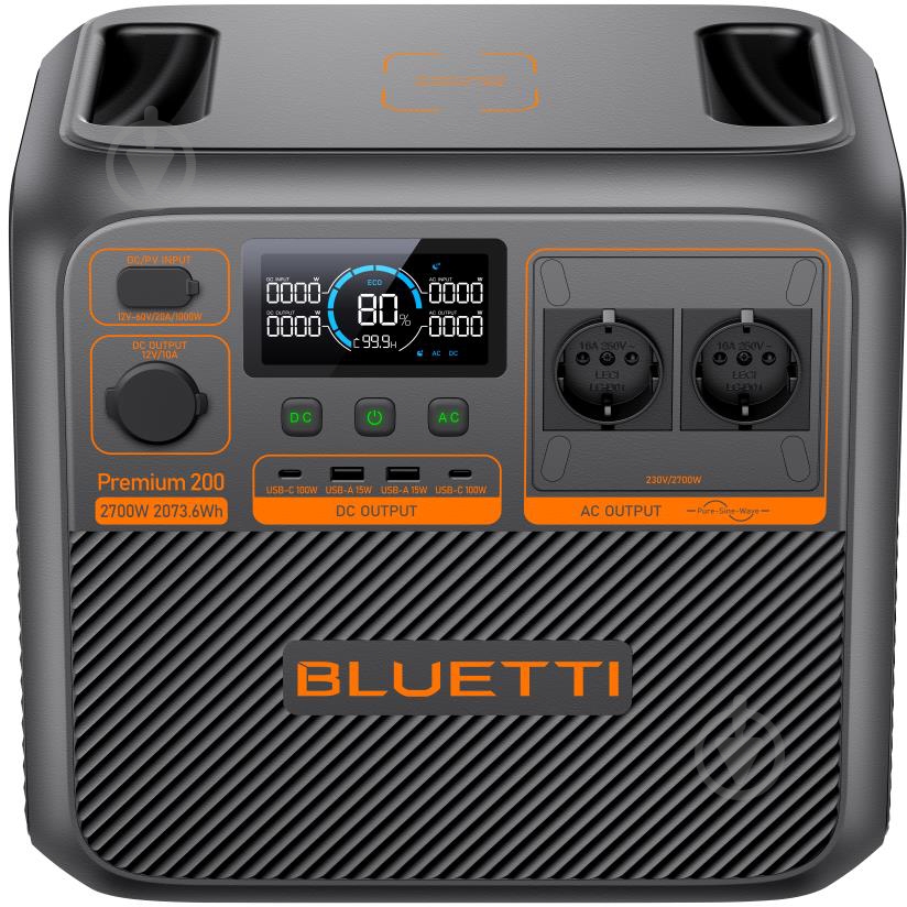 Зарядна станція BLUETTI Premium 200 V2 2700W (2073,6 Вт·год) - фото 2 Зарядна станція BLUETTI Premium 200 V2 2700W (2073,6 Вт·год) - фото 2