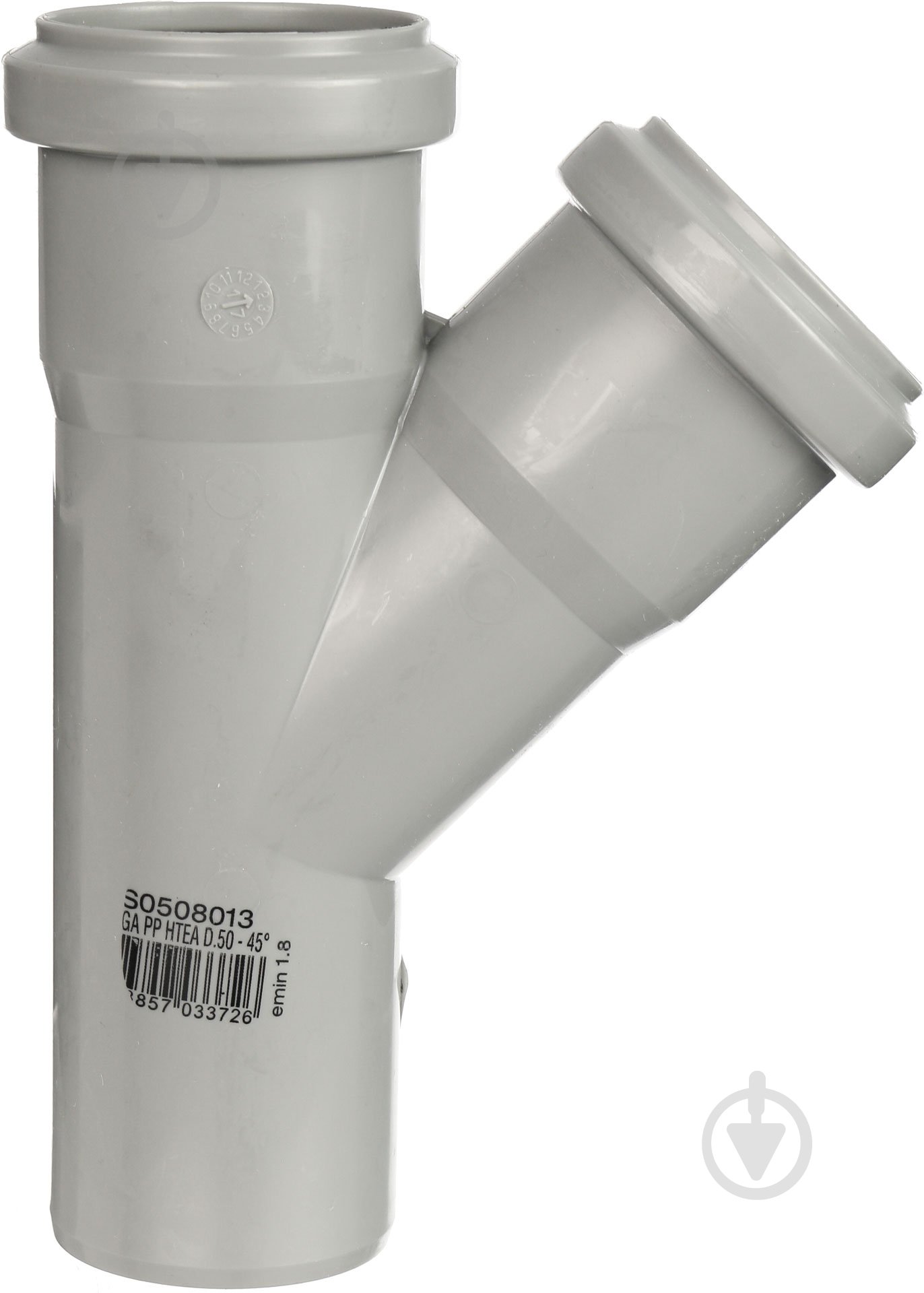 Тройник канализационный Valsir ПП d50x50х45° HTEA - фото 1