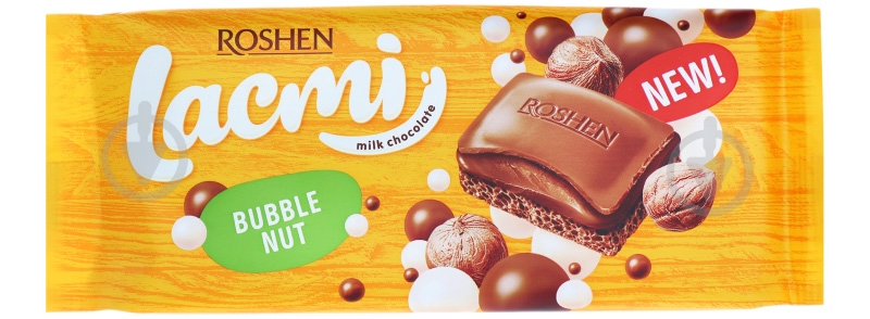Молочный шоколад Roshen Buble Nut Lacmi 85 г - фото 1