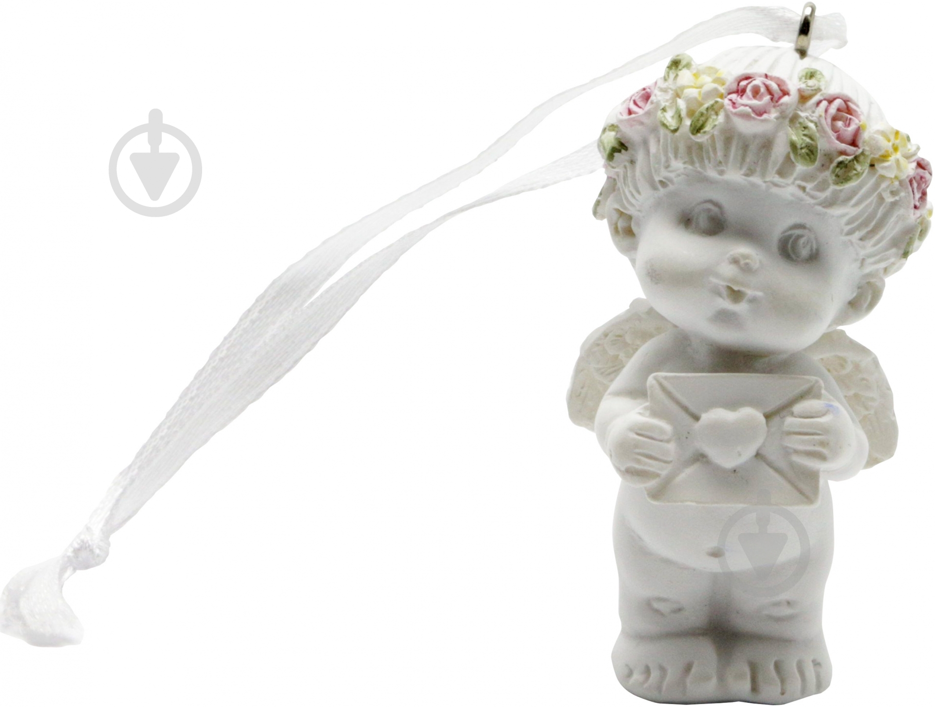 Фігурка Lefard янголятко з конвертом 598-077 7х3 см білий - фото 1