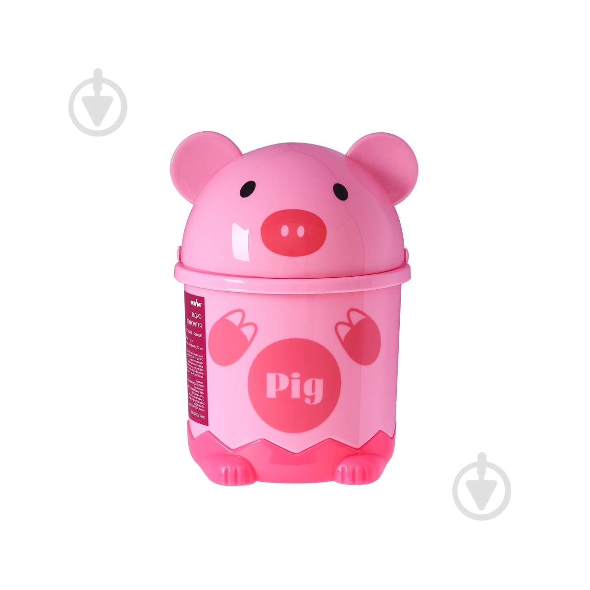 Ведро MVM BIN-07 1,2L Pink - фото 1 Ведро MVM BIN-07 1,2L Pink - фото 1