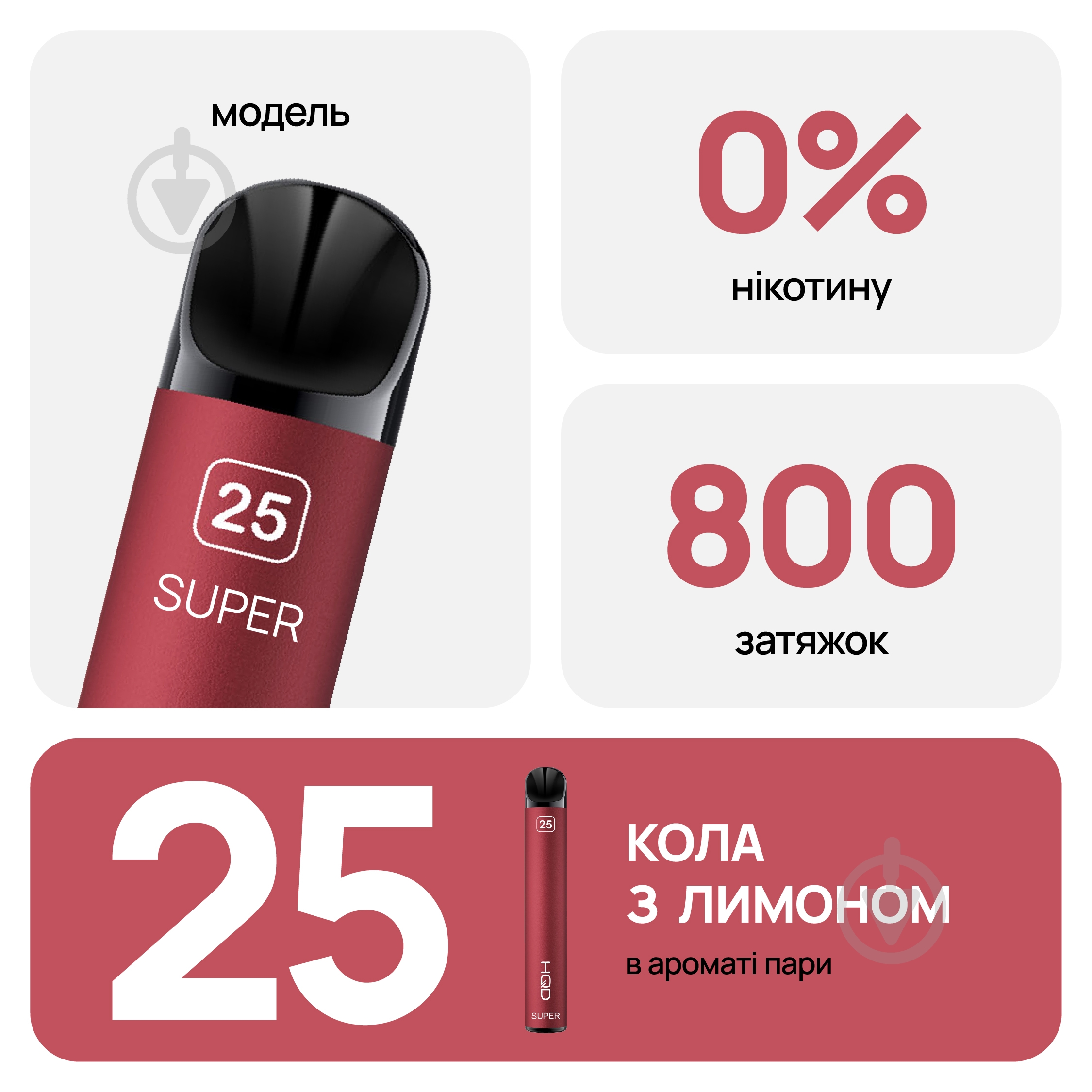 Сигарета электронная HQD Super Круги с лимоном 3 мл - фото 3 Сигарета электронная HQD Super Круги с лимоном 3 мл - фото 3