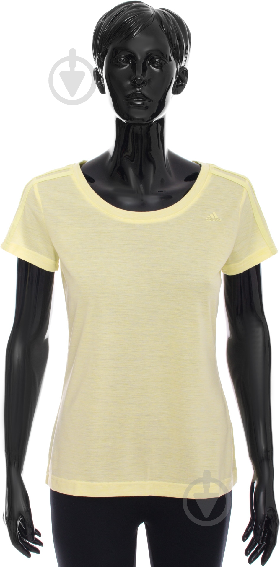 Футболка Adidas Essentials 3S Slim Tee AY4795 р.S желтый - фото 1