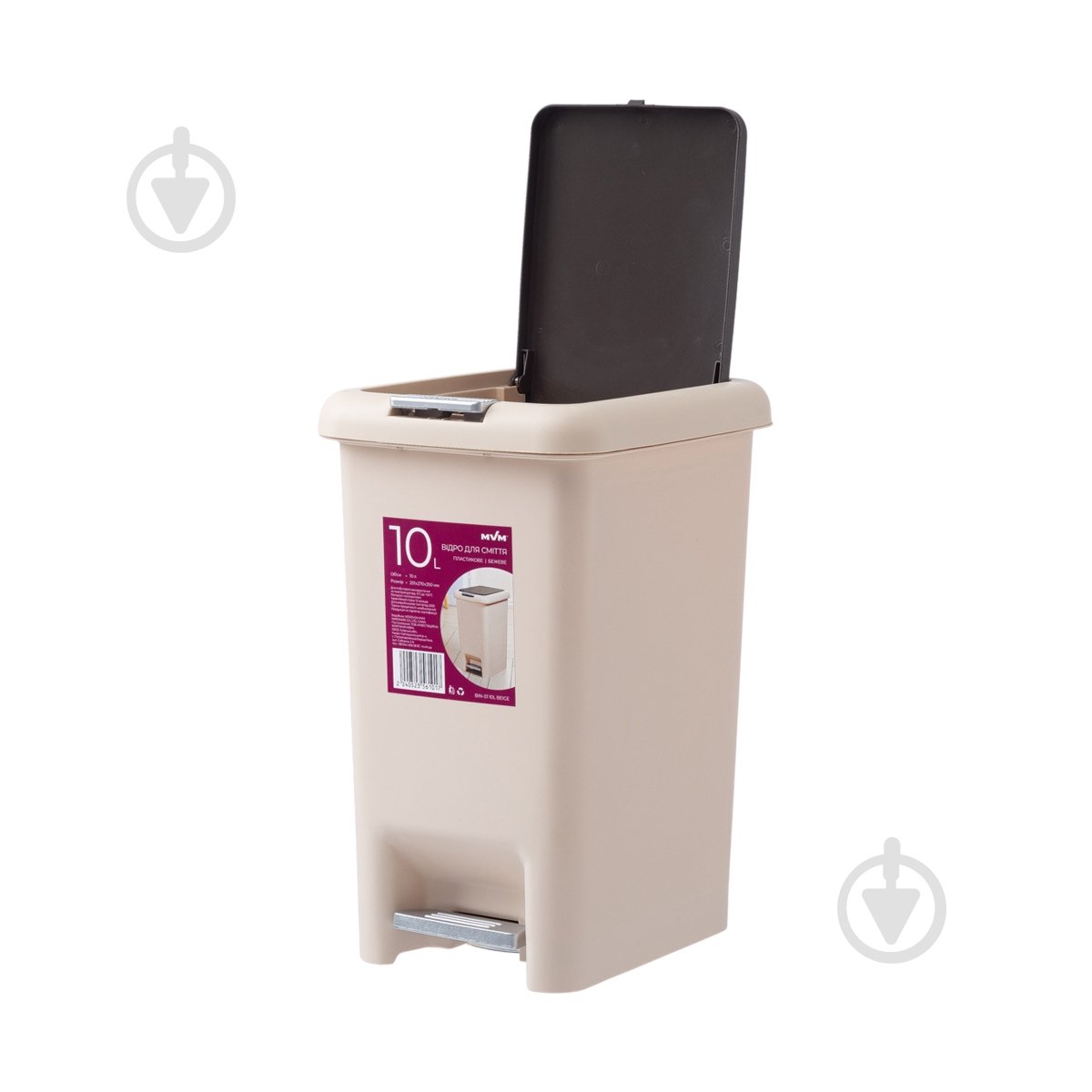 Відро MVM BIN-01 10L Beige - фото 2