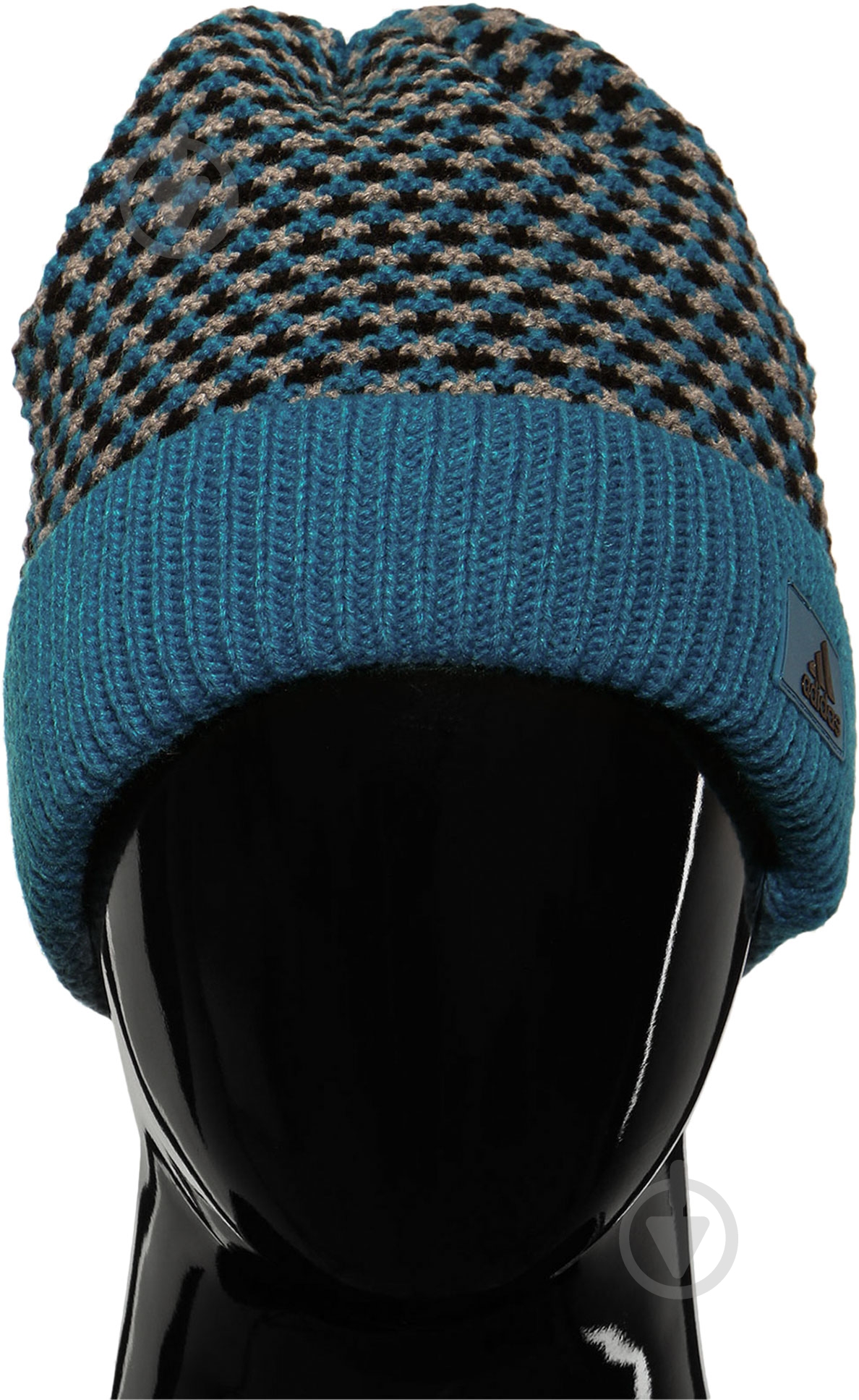 Шапка Adidas Climaheat Striped Knit Beanie AY4914 р.XL синий - фото 1
