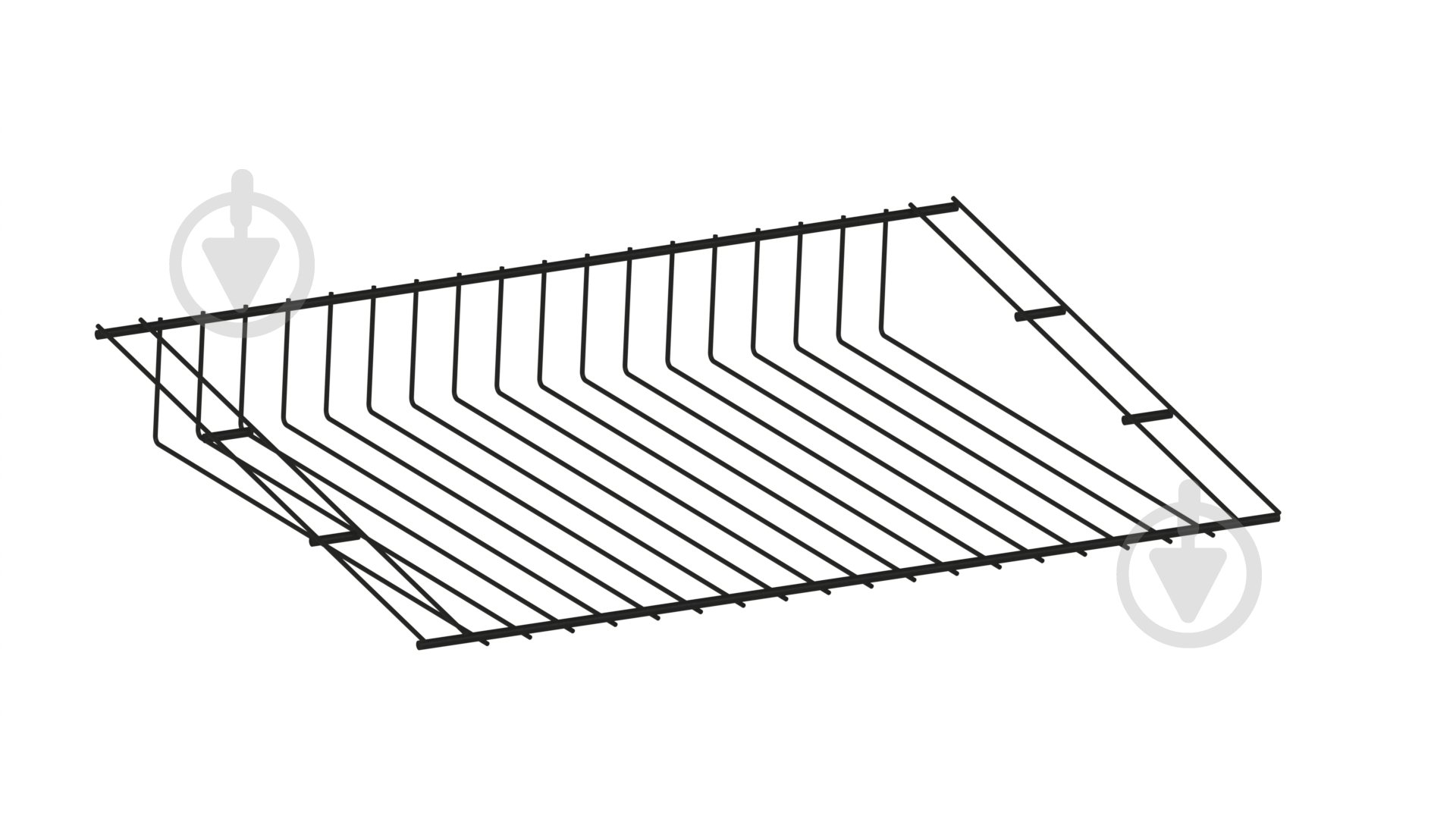 Полка для гардеробной системы Kolchuga 606x406 мм наклонная черный - фото 1