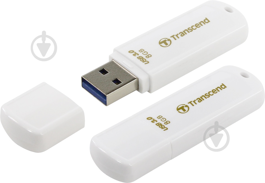 Флеш-память USB Transcend JetFlash 730 8 ГБ USB 3.0 white (TS8GJF730) - фото 1