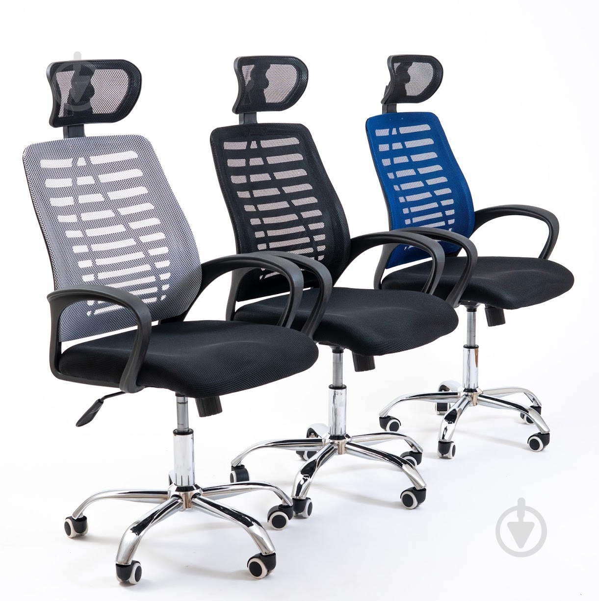 Кресло Richman Бласт Сетка черно-синий - фото 9 Кресло Richman Бласт Сетка черно-синий - фото 9